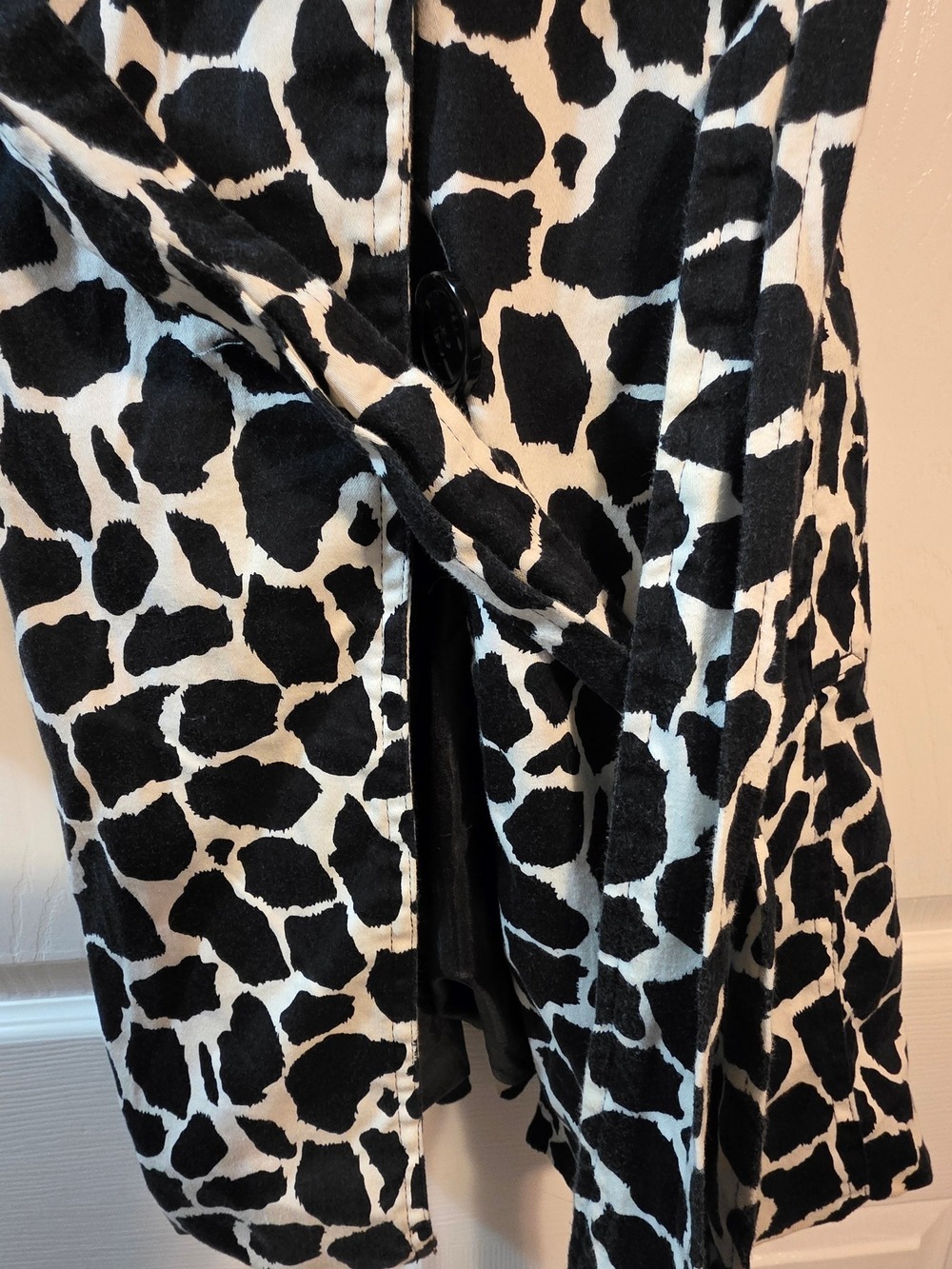 4/$97 Deal! Papillion Zebra Black & White Printed Pea Coat - Picture 7 of 13